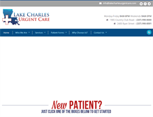 Tablet Screenshot of lakecharlesurgentcare.com